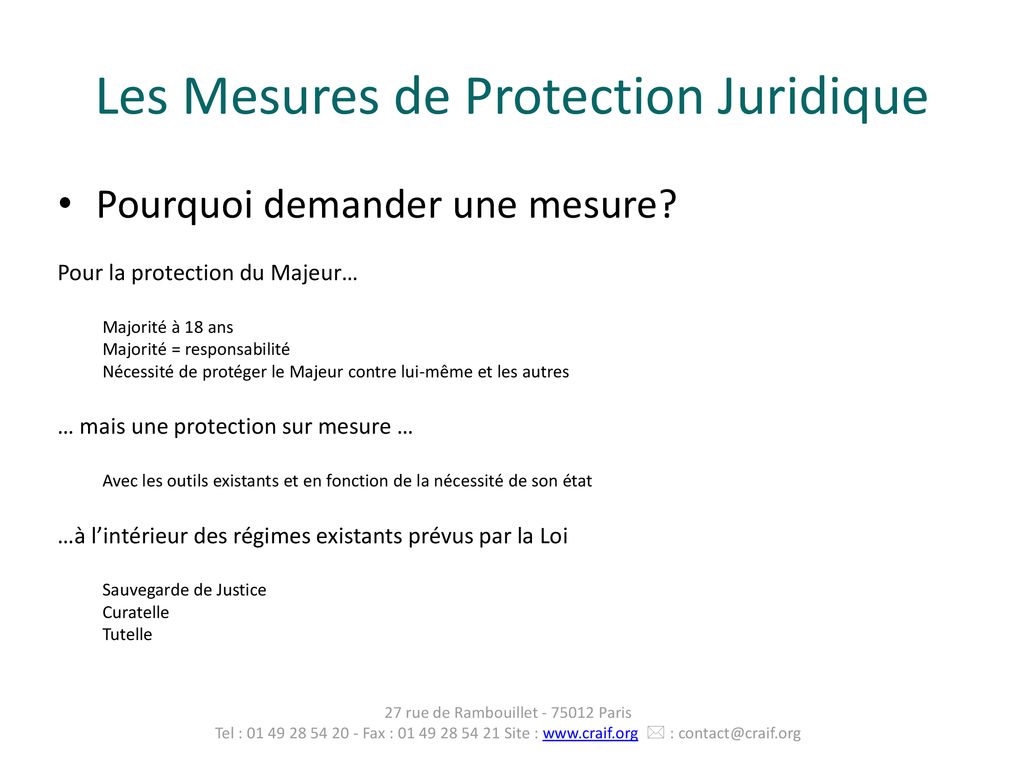 LES MESURES DE PROTECTION JURIDIQUES Action de type 2 ppt télécharger